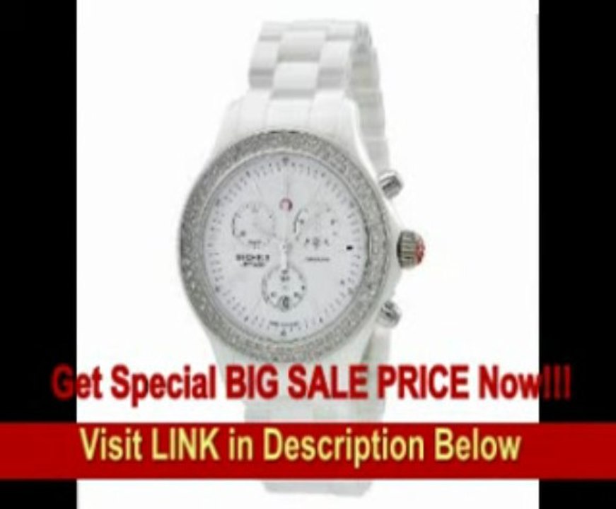 [BEST PRICE] Michele Women's MWW17B000001 Jetway Diamond Bezel Chronograph Watch