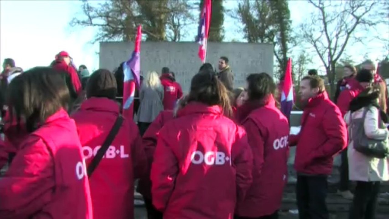 2013-03-13 - OGBL - Piquet de protestation au Monument Robert Schuman - Luxembourg