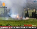 Suriye'de cephane aracı böyle havaya uçtu