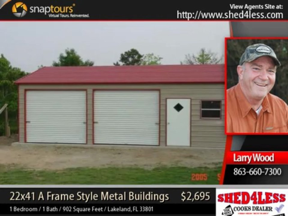 Metal Buildings 22x41 A Frame Style