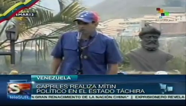Capriles realiza mitin político en el estado Táchira