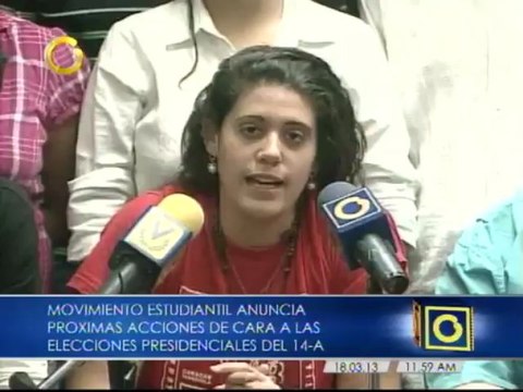 Estudiantes marcharán hasta el CNE el próximo jueves