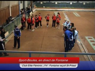 Présentation, J14 Club Elite F Sport Boules, Fontaine contre Saint-Priest