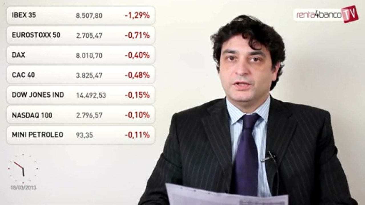18.03.13 · Bolsas europeas cierran en negativo...