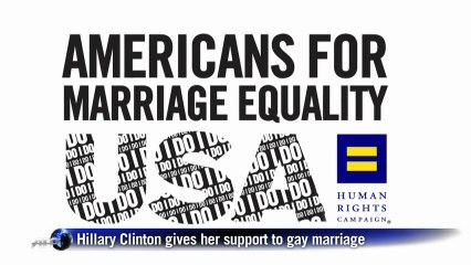 Hillary Clinton backs gay marriage
