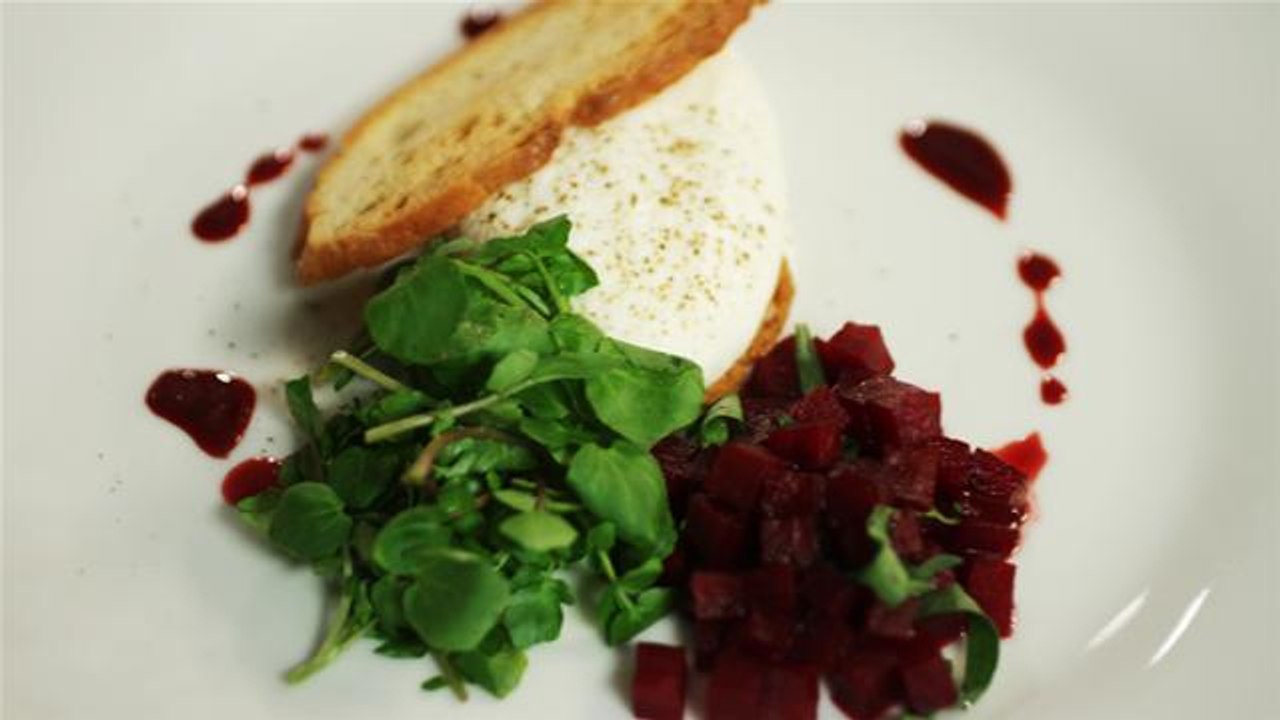 Simply Gourmet: Goats Cheese Mousse With Pickled Beetroot Salad