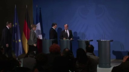 France, German, EU leaders talk growth, avoid Cyprus