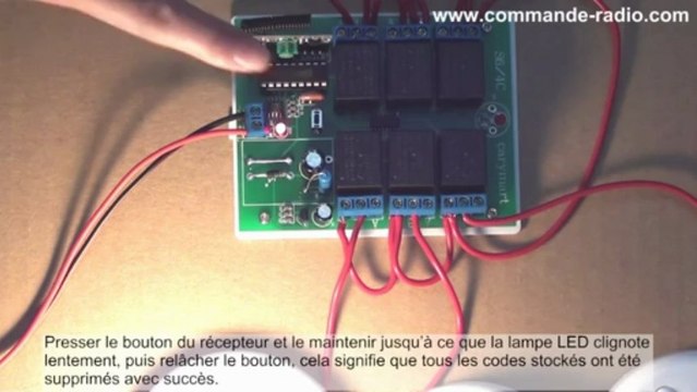 Uitiliser un Kit Télécommande Radio avec émetteur & récepteur pour commander 6 lampes à
