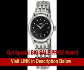 [FOR SALE] Oris Women's OR561-7604-4099MB Artelier Black Dial Diamond Watch