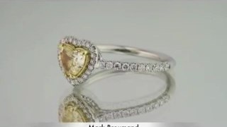 1.21ct Fancy Light Yellow Heart Shaped Diamond Engagement Rings