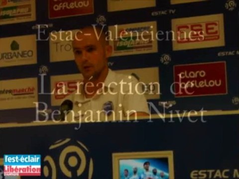 La réaction de Benjamin Nivet après l'Estac-Valenciennes