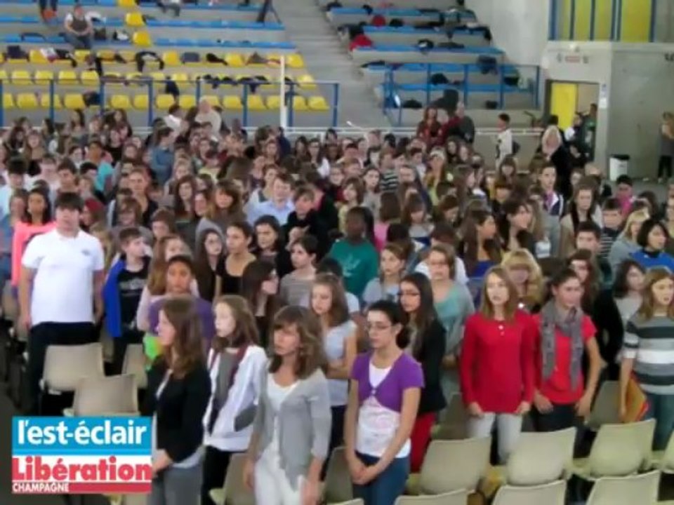 Nuits de Champagne : les 700 collégiens du Choeur de l'Aube en répétition