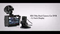 HD 720p Front and Rear Camera Car DVR Set - Dual Camera Car DVR with 1280x720 Video Resolution