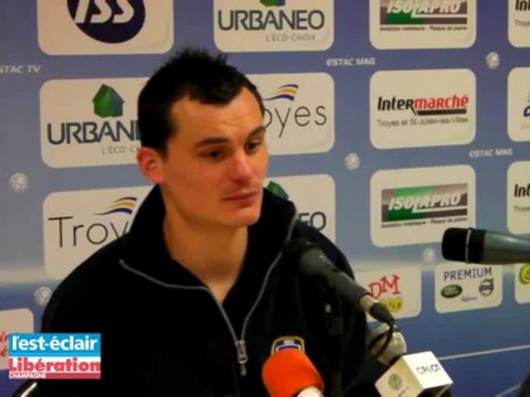 Réaction de Julien Faussurier après le match Estac-Laval