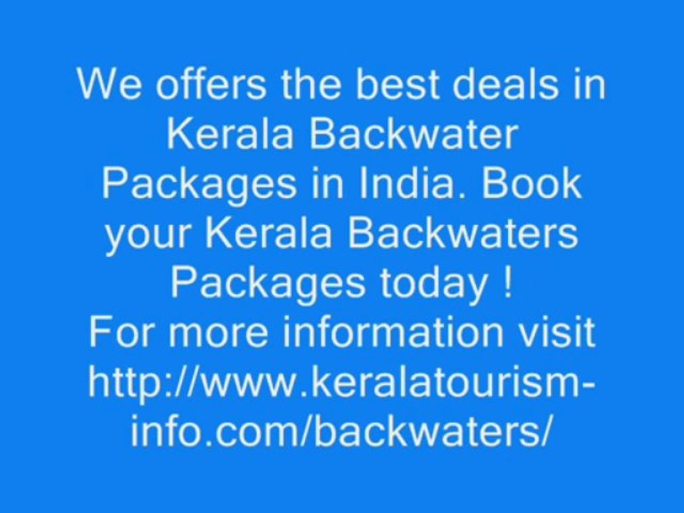 Offers in Kerala Backwater Tour Packages