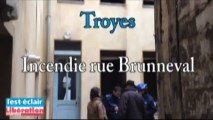 incendie rue Brunneval à Troyes