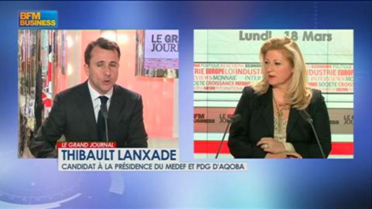 Thibault Lanxade, candidat à la présidence du Medef dans Le Grand Journal - 18 mars 4/4