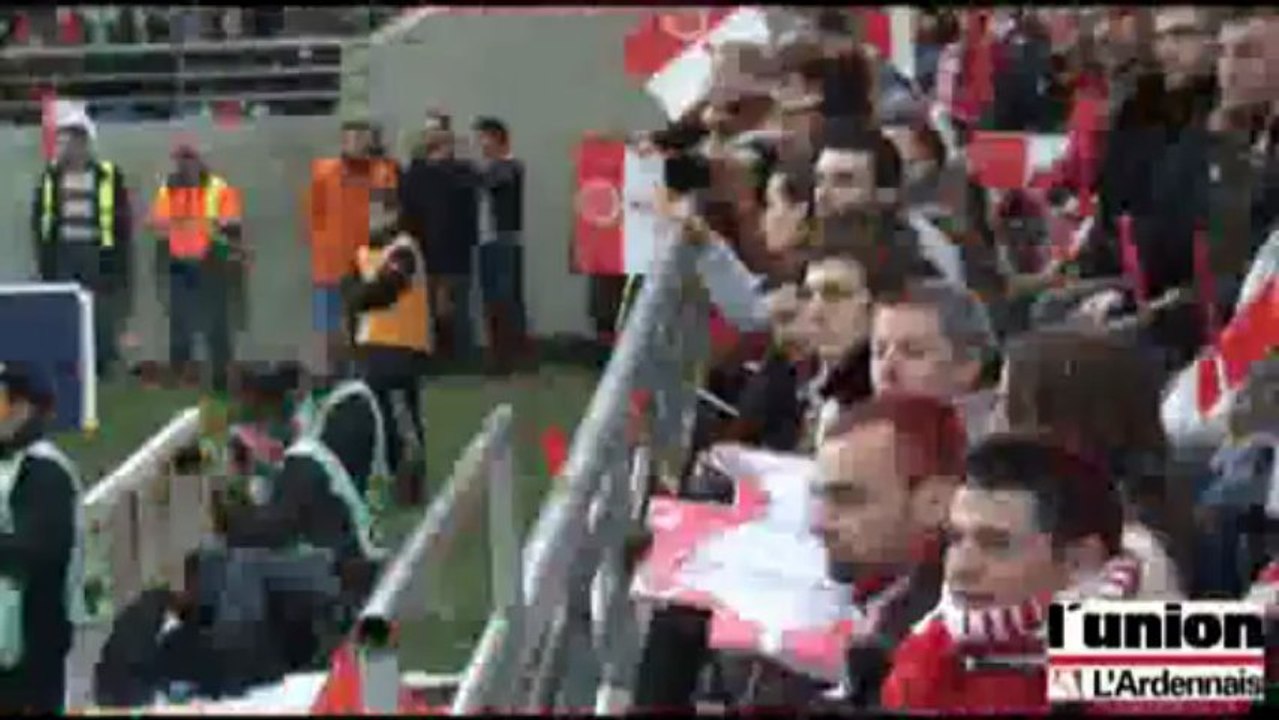 Reims-Nice: le match filmé des tribunes