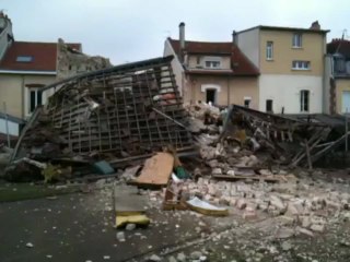 Une maison s'effondre à Reims