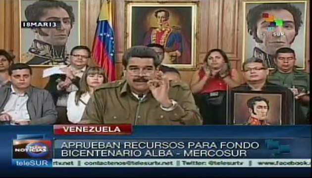 Maduro da recursos para el Fondo Bicentenario ALBA-Mercosur