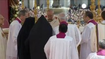 Pope Francis greets world leaders
