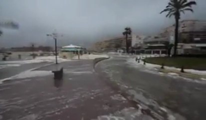 SAINT CYPRIEN :TEMPÊTE MARS 2013 LE PORT SUBMERGÉ