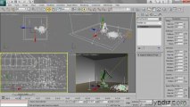 3ds Studio Max - 144 Colliding particles with a POmniFlector