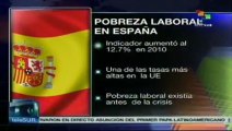 Cifra de pobreza laboral en España se sitúa en 12.7%