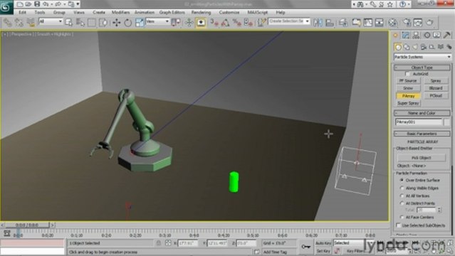 3ds Studio Max - 141 Emitting particles from an object with PArray