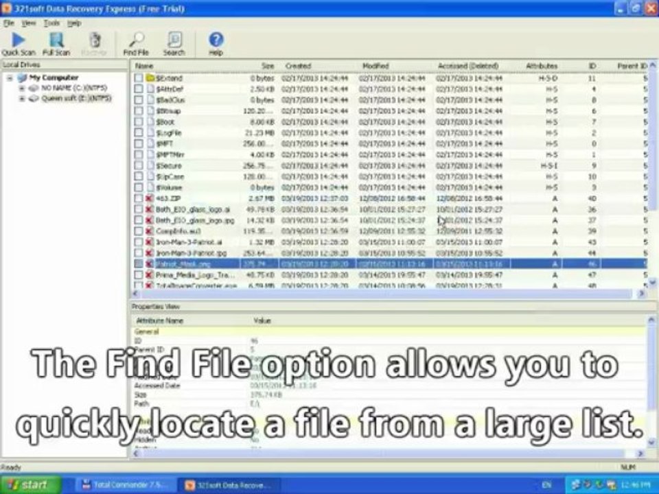 Restore deleted files from Windows