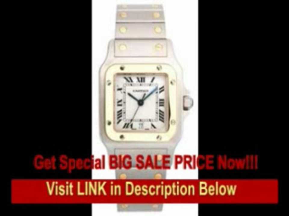 [BEST BUY] Cartier Men's W20011C4 Santos Galbee Stainless Steel and 18K Gold Watch