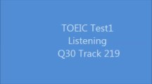 TOEIC Test1 Listening Q30 Track 219