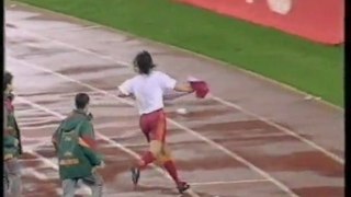 ROMA-Slavia Praga Moriero (2), Giannini Ritorno Quarti di Finale Coppa Uefa 19-03-1996