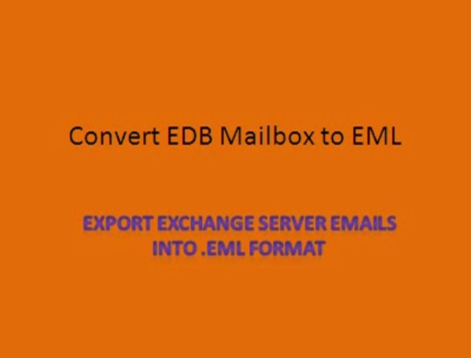 Convert EDB to EML