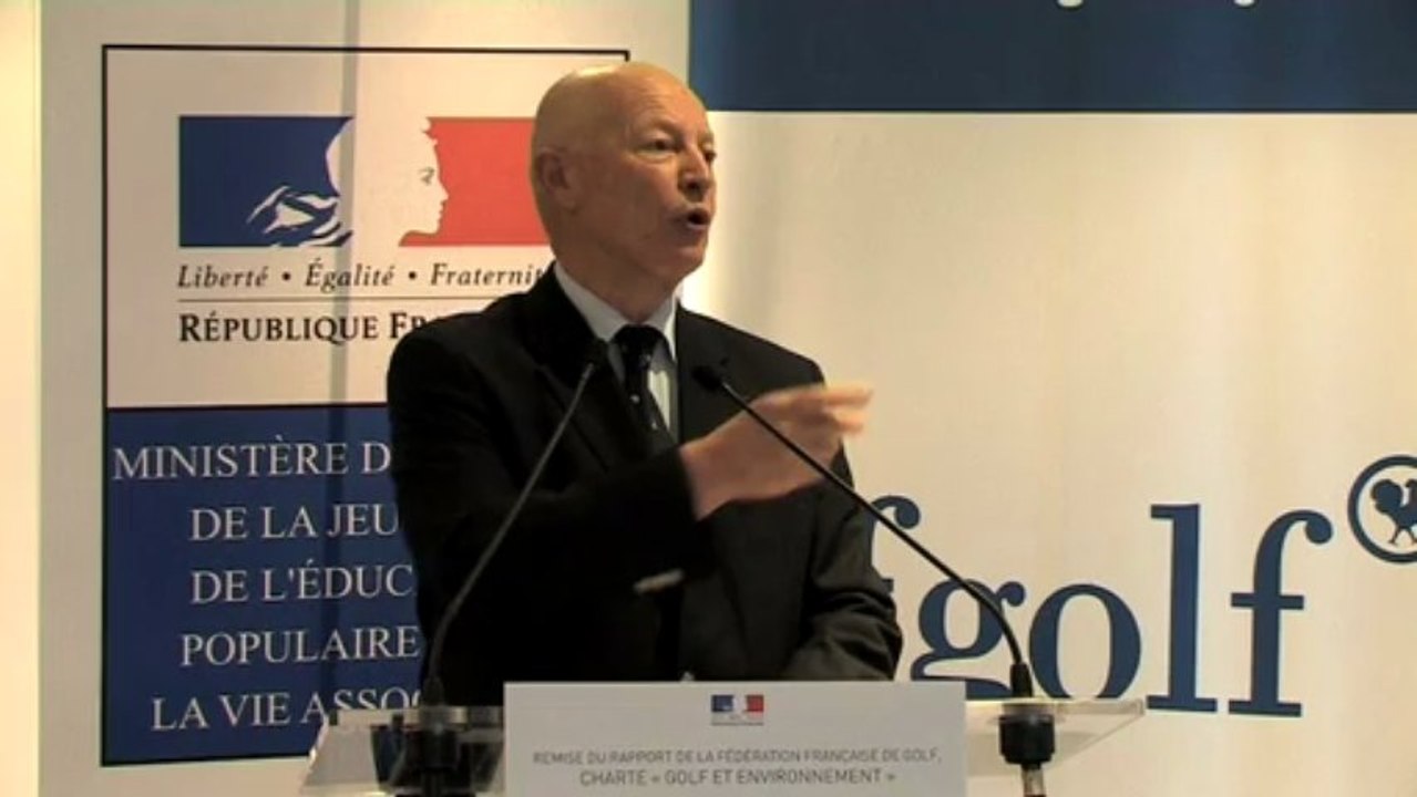 Charte "Golf et Environnement" - Discours du président de la Fédération française de golf, Georges Barbaret
