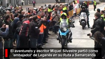Miquel Silvestre partió como ’embajador’ de Leganés en su Ruta a Samarcanda
