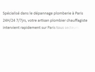 plombier paris : fichot dépannage 01.42.45.26.60 actualités news