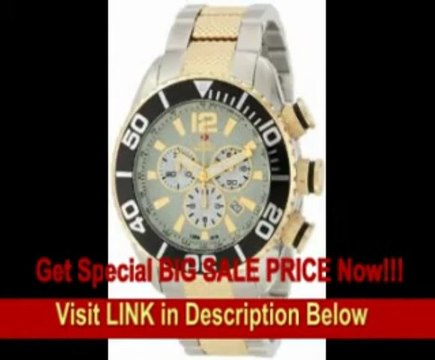 [SPECIAL DISCOUNT] Swiss Precimax Men's SP12016 Deep Blue Precision Reserve Silver Dial with Two-Tone Stainless-Steel Band Watch