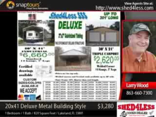 metal buildings - 20x41 Deluxe Metal Building Style