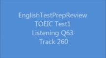 TOEIC Test1 Listening Q63 Track260