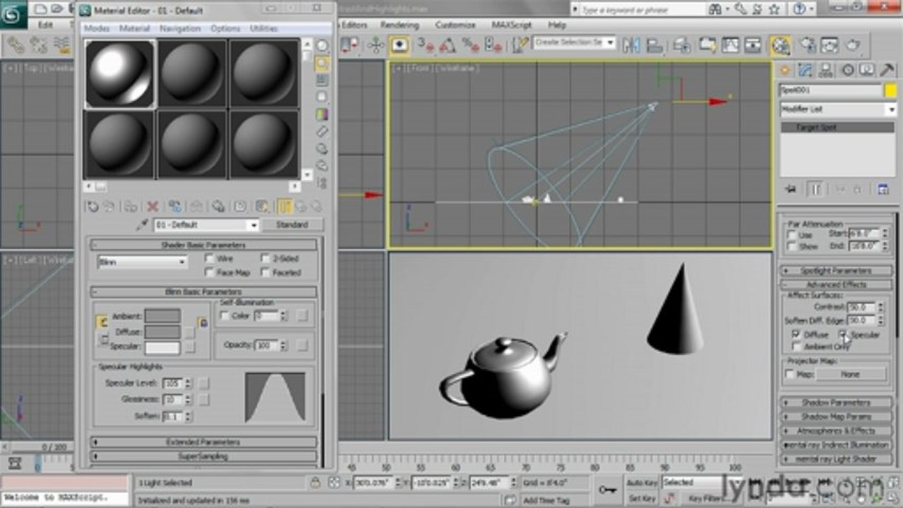 3ds Studio Max - 108 Controlling contrast and highlights