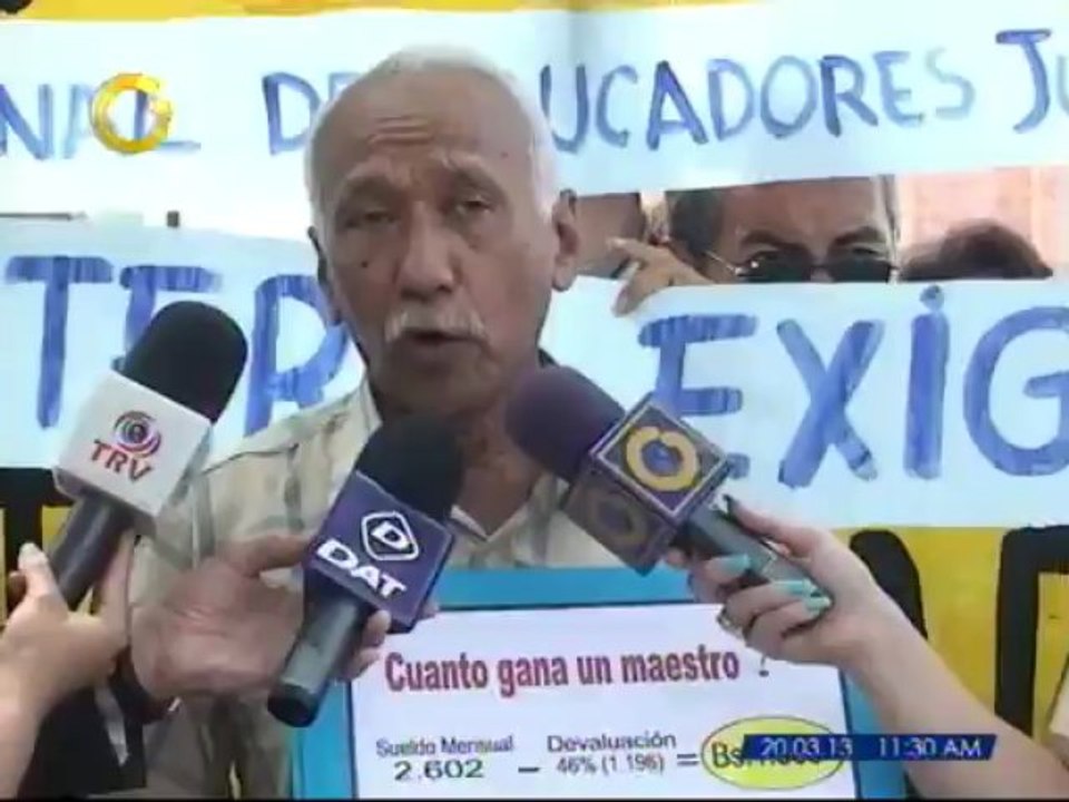 Docentes aragueños salieron a las calles a protestar para exigir mejoras salariales