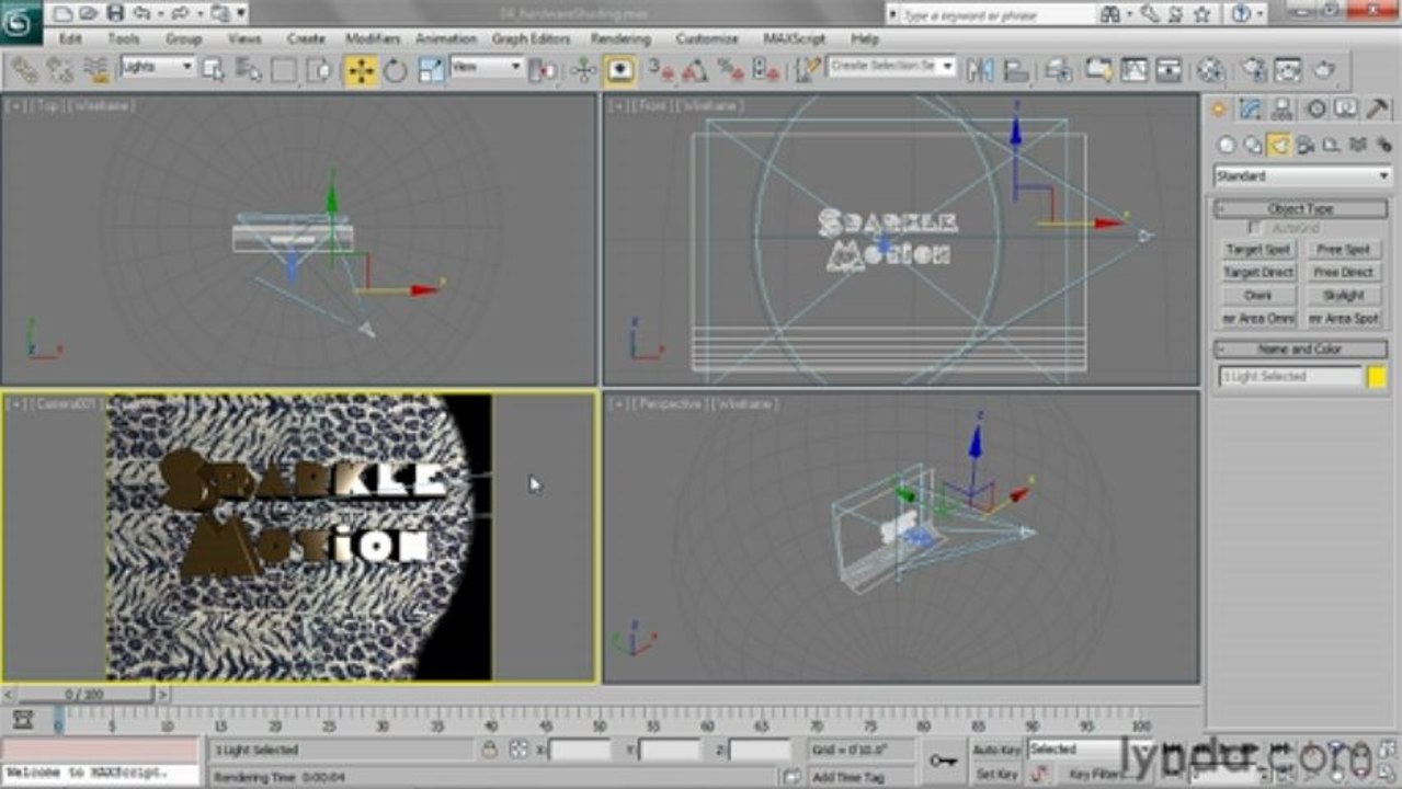 3ds Studio Max - 105 Enabling viewport hardware shading