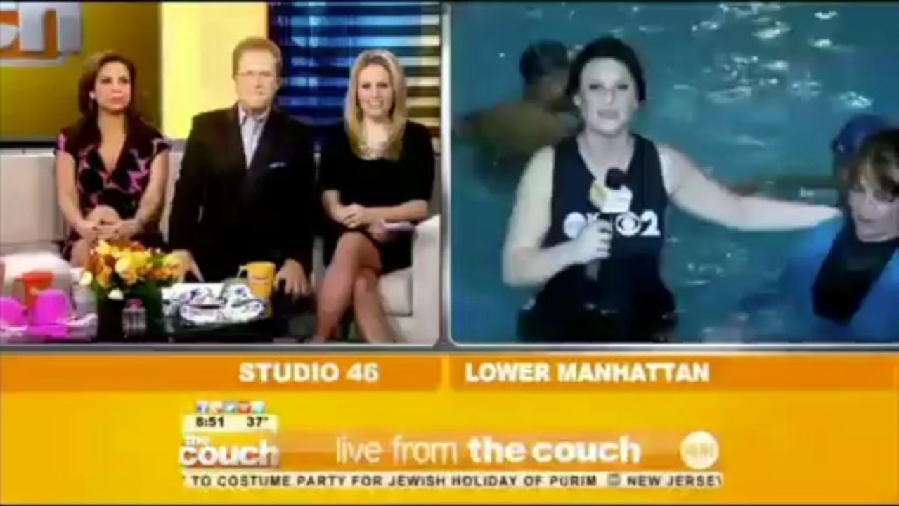 AquaSkills Swim School" Teaches Adults That Have Fear of Water" live on CBS NEWS Alex Denis Anchor