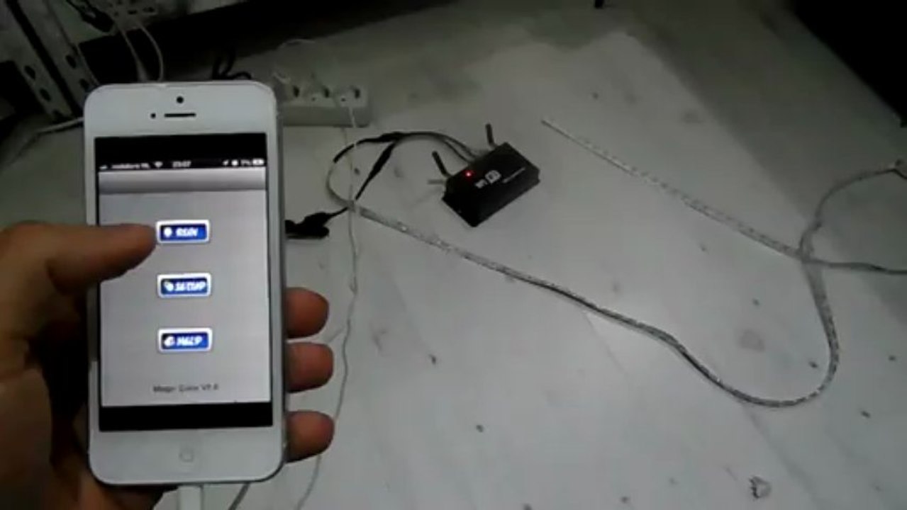 RGB led strips demonstratie WIFI controller bediening met Iphone 5