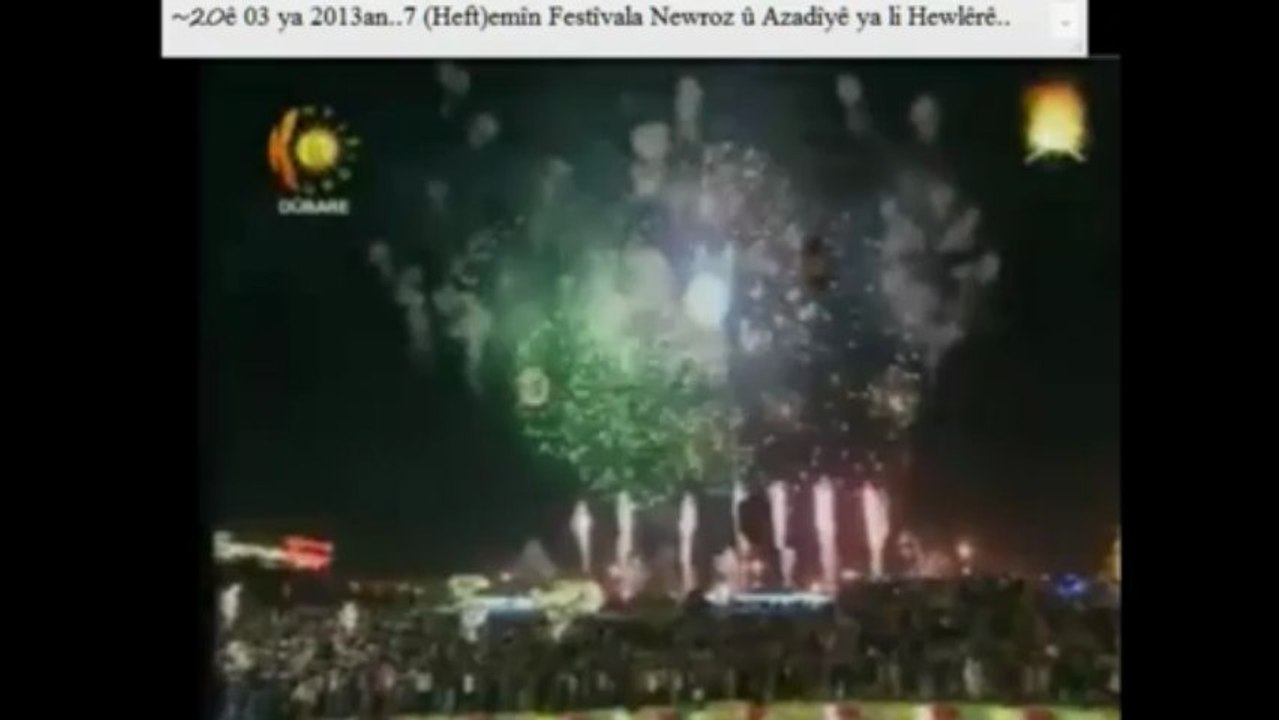NEWROZ.. 7 (Heft)emîn Festîvala Newroz û Azadîyê ya li Hewlêrê.20ê 03 ya 2013an. Kak Mesûd Barzanî jî peyama xwe ya Newrozê pêşkeş dike.