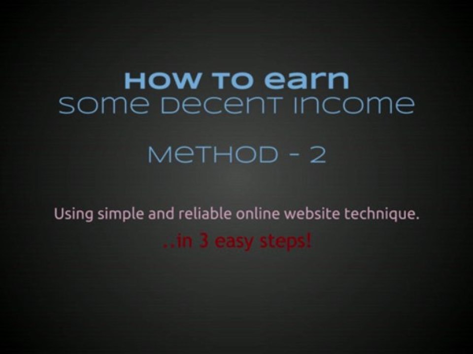 Online moneymaking - Method 2