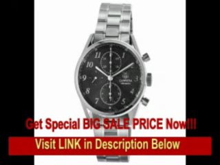 [BEST BUY] TAG Heuer Men's CAS2110.BA0730 Carrera Black Dial Chronograph Steel Watch