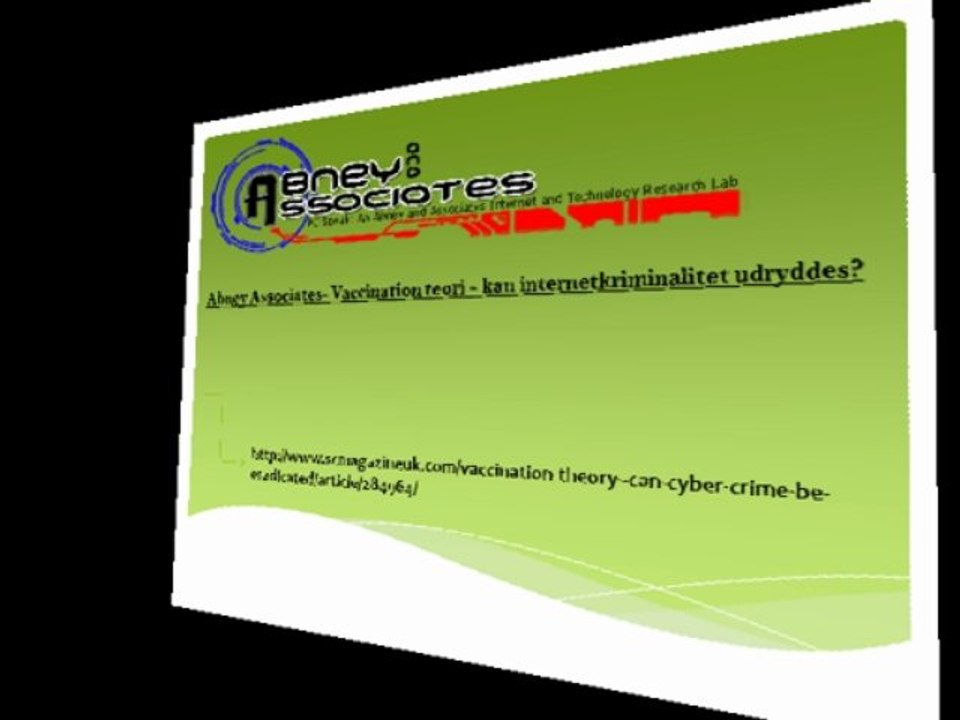 Abney Associates- Vaccination teori - kan internetkriminalitet udryddes