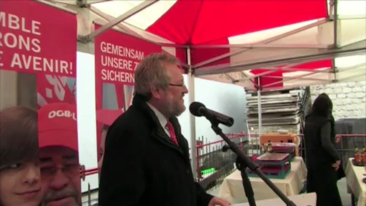 2013-03-20 - OGBL - Pose de la 1ère pierre du nouveau bâtiment de l'OGBL à Luxembourg-ville